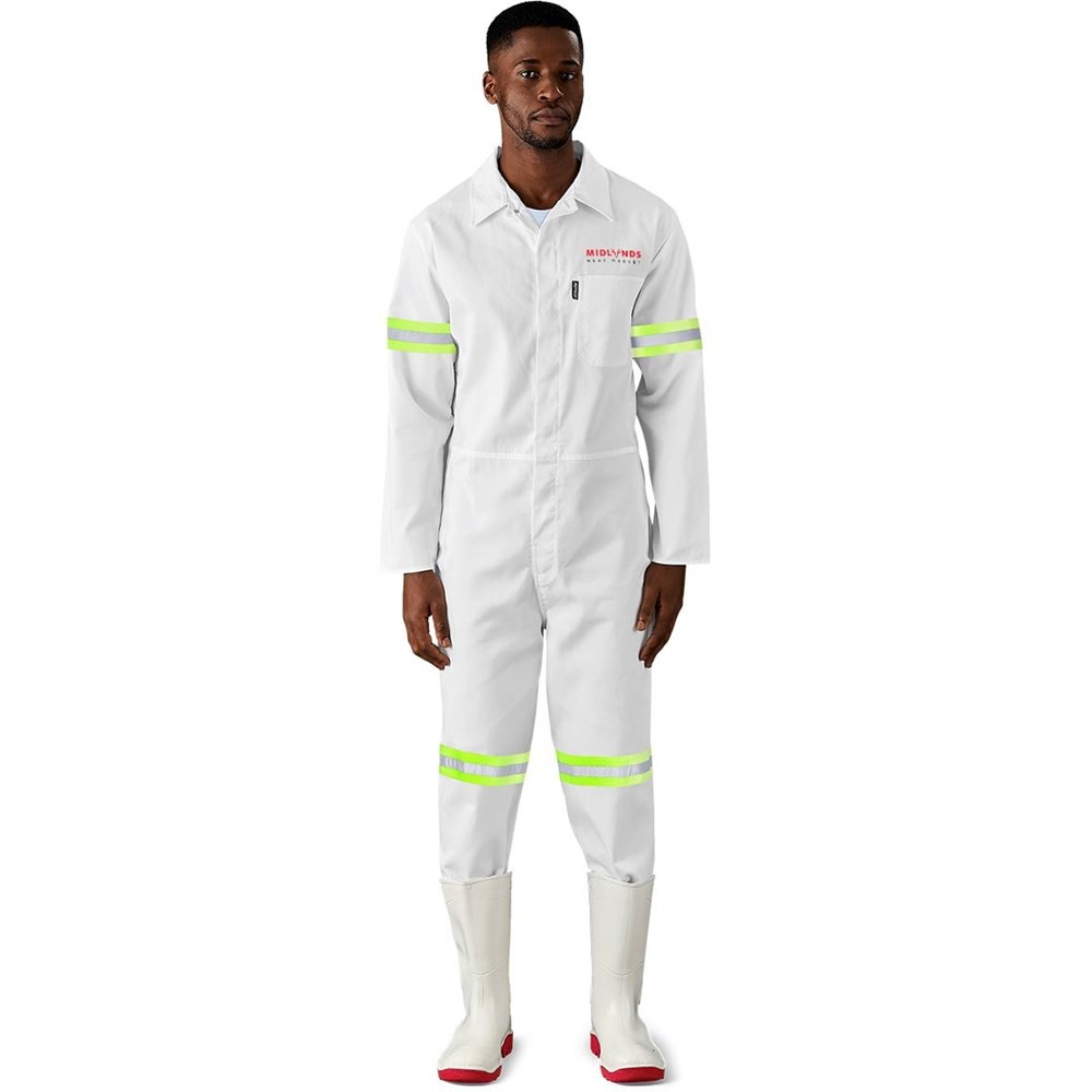 Safety Polycotton Boiler Suit - Reflective Arms & Legs